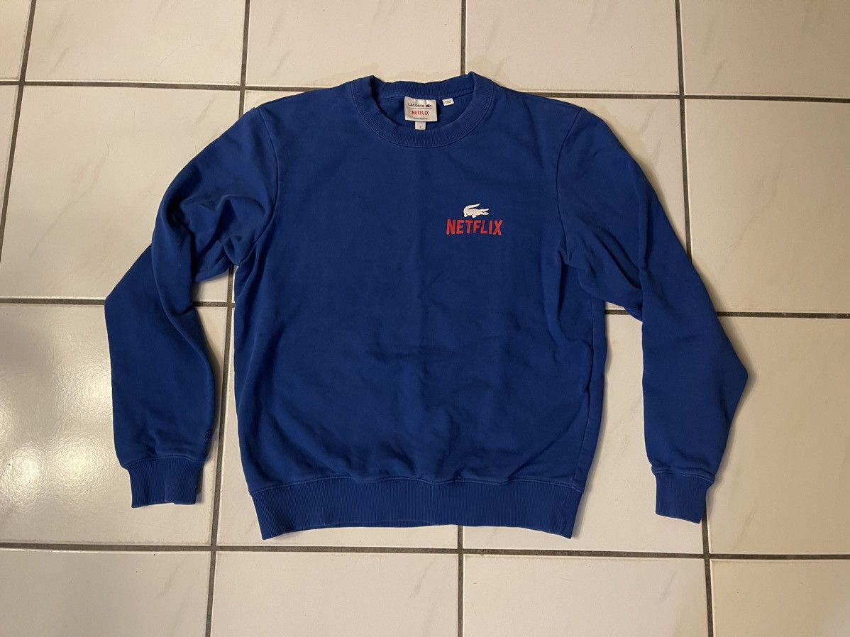 Lacoste LACOSTE Netflix Logo-Print Sweatshirt Men's Size Small Blue Size US S / EU 44-46 / 1 - 1 Thumbnail