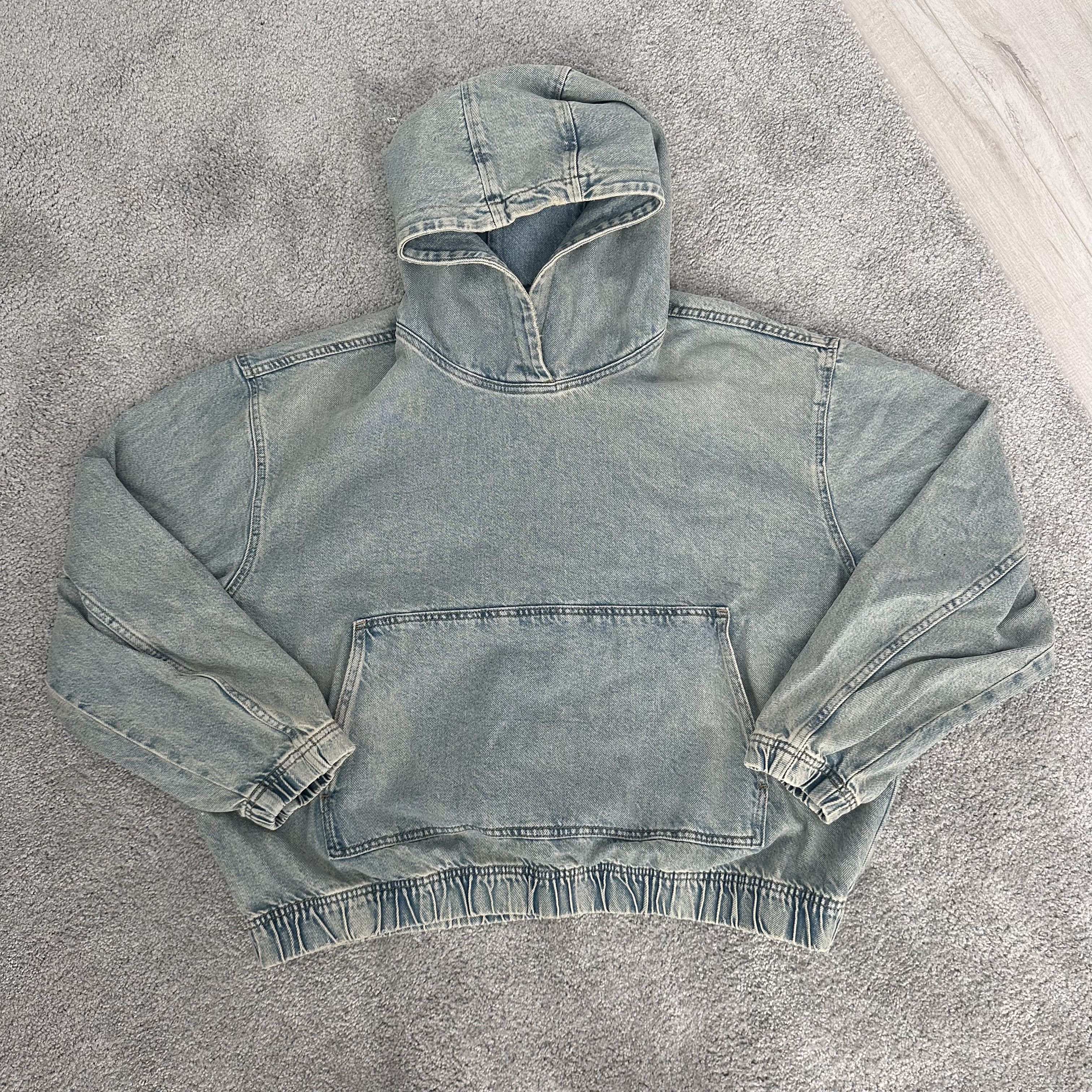 Other Balenciaga Kanye Style Avant Garde Vintage Denim Boxy Hoodie Size US M / EU 48-50 / 2 - 2 Thumbnail