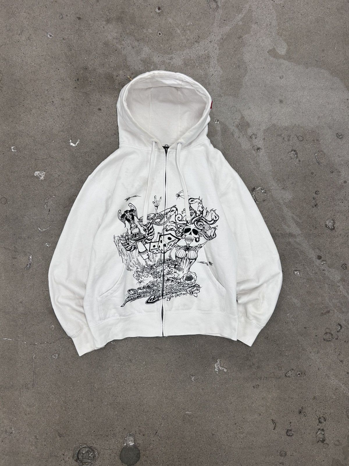 Affliction Y2K Cybergrunge hoodie size large Size US L / EU 52-54 / 3 - 1 Thumbnail