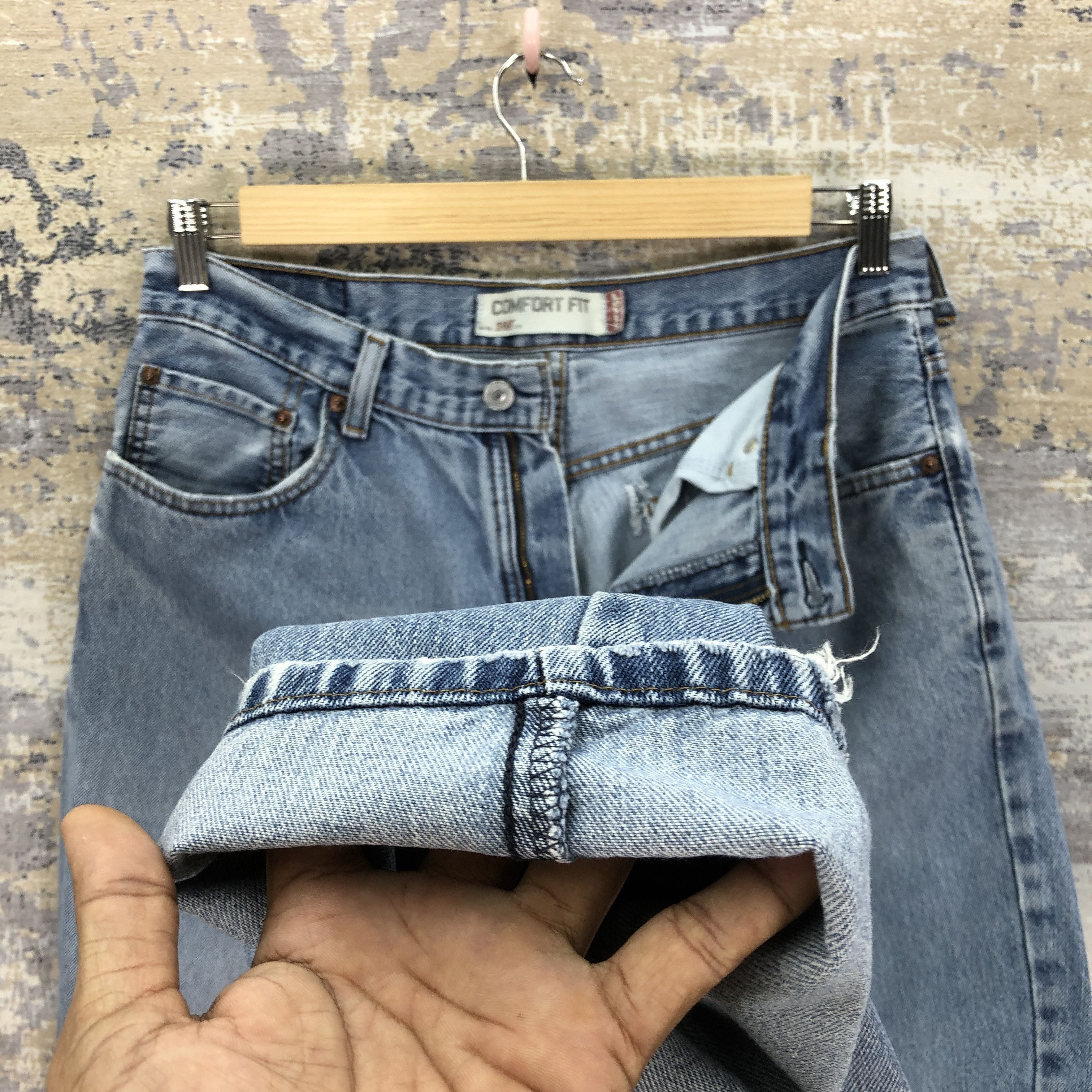 Levi's × Vintage Vintage Y2K Levis Light Wash Jeans Levi's Faded Denim Size US 30 / EU 46 - 8 Thumbnail
