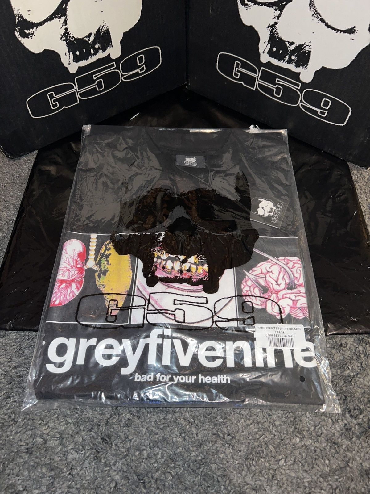 G59 Records $uicideboy$ G59 Side Effects T-Shirt (Black) *NWT Size US L / EU 52-54 / 3 - 2 Thumbnail