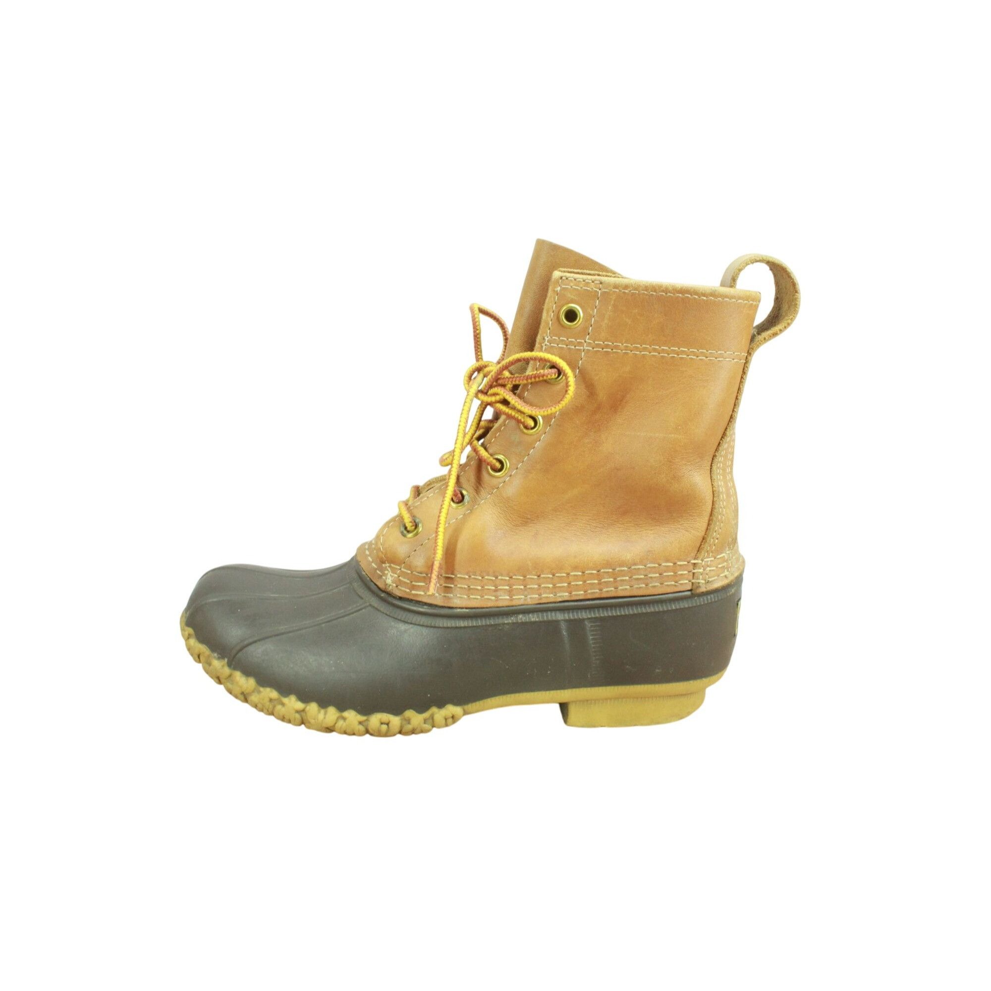Leather LL Bean Women's Leather Lace Up Insulated Ankle Duck Boots Size US 6 / IT 36 - 1 Thumbnail