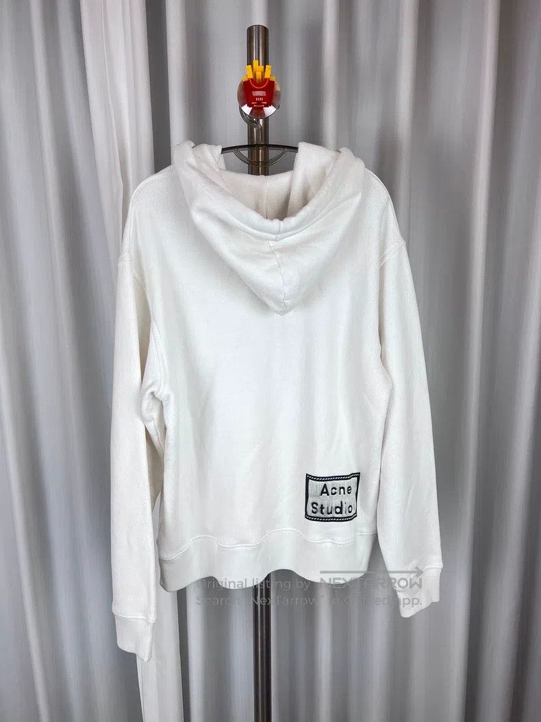 Acne Studios Acne Studios White Sweatshirt with Back Patch Logo Size M / US 6-8 / IT 42-44 - 2 Thumbnail