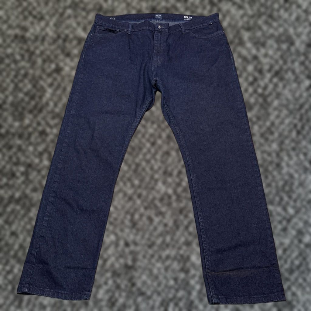 Nautica Nautica Jeans Mens 40x30 Dark Wash Mid Rise Stretch Denim City Regular Straight 5-Pocket Blue Size US 40 / EU 56 - 1 Thumbnail