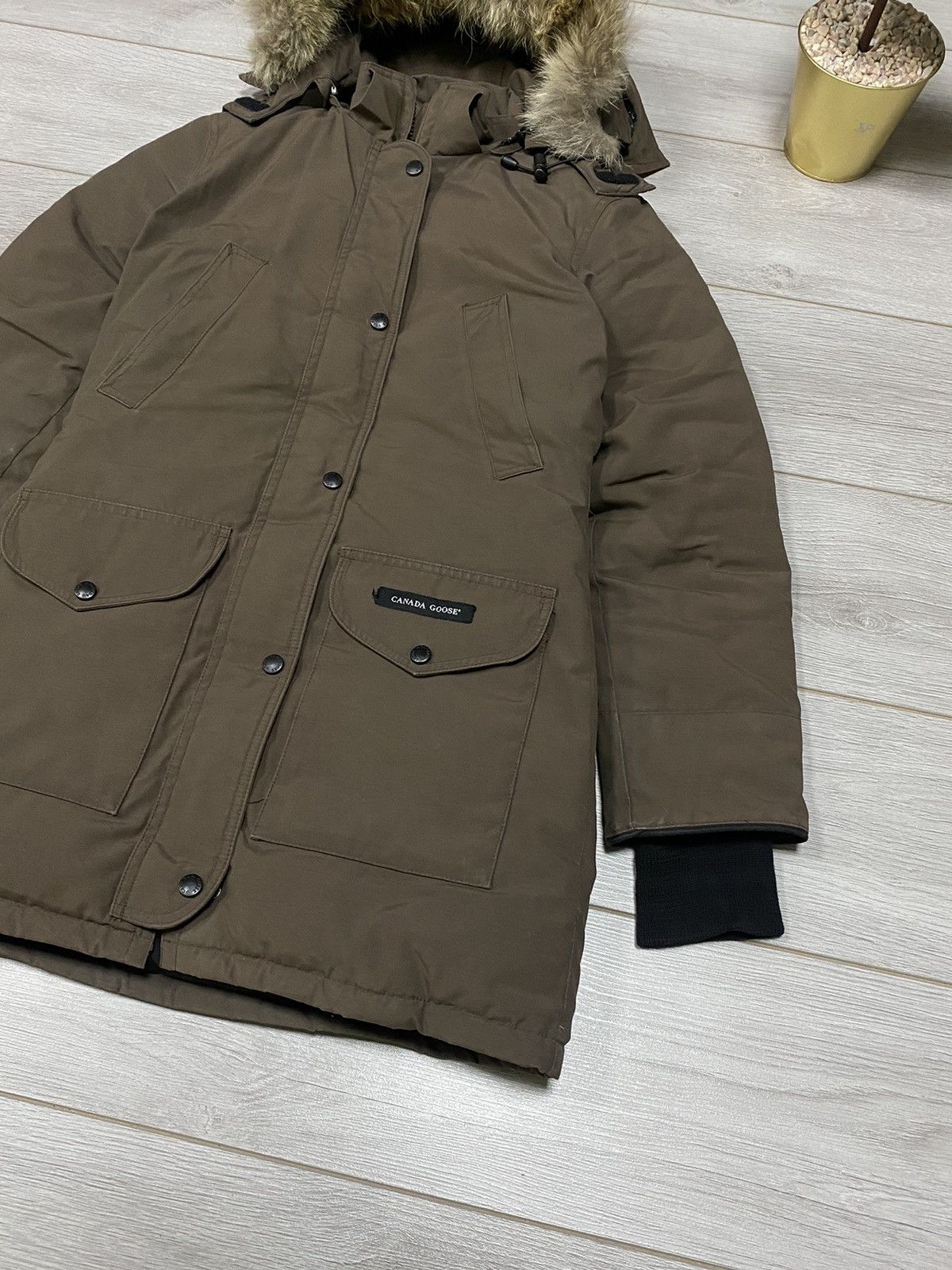 Canada Goose Trillium Parka winter down jacket hood Coyote