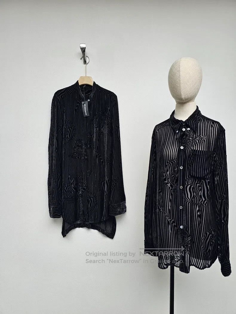 Ann Demeulemeester Ann Demeulemeester Size S velvet shirt Size S / US 4 / IT 40 - 2 Thumbnail