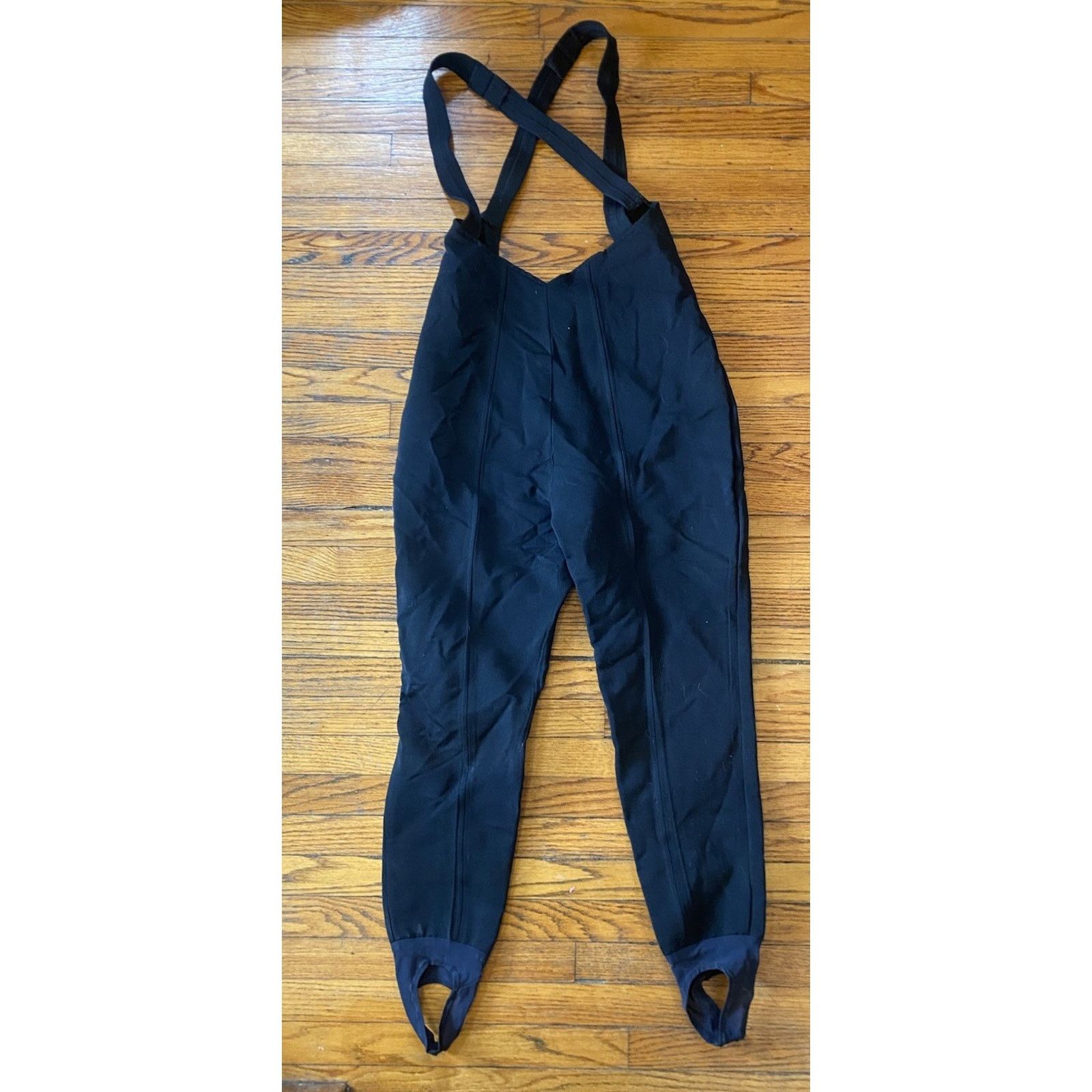 Vintage VTG Schoeller Bib Ski Pants Women 6 Black Stirrup Winter USA Size S / US 4 / IT 40 - 2 Thumbnail