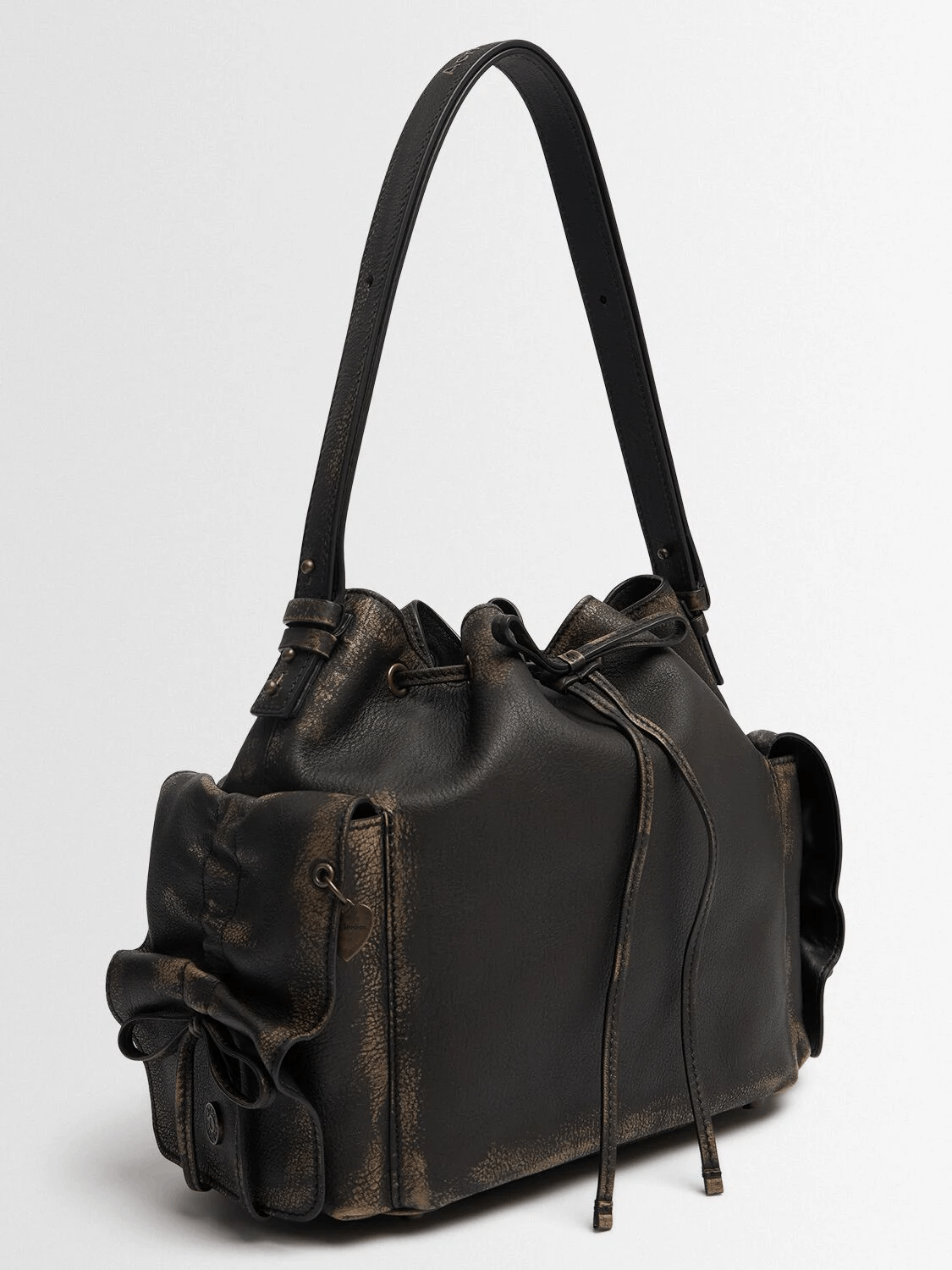 Acne Studios ACNE STUDIOS Multipocket Dk Brown Leather Bucket Bag New Size ONE SIZE - 2 Thumbnail