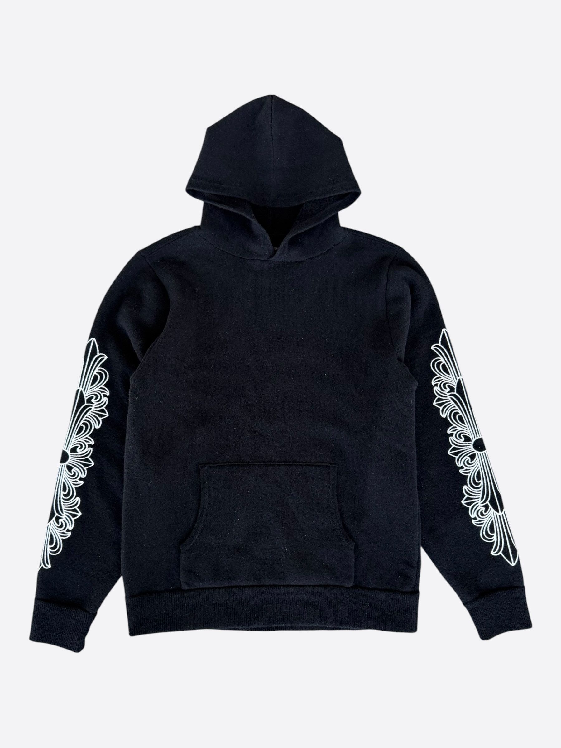 Chrome Hearts Chrome Hearts Black & White Floral Cashmere Hoodie Size US M / EU 48-50 / 2 - 1 Thumbnail