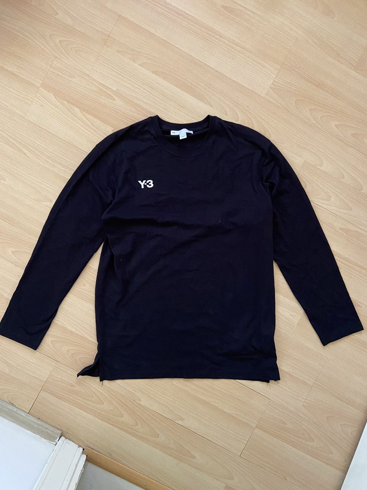 Adidas Y-3 Sail Closure Long Sleeve Tee Black - POIZON