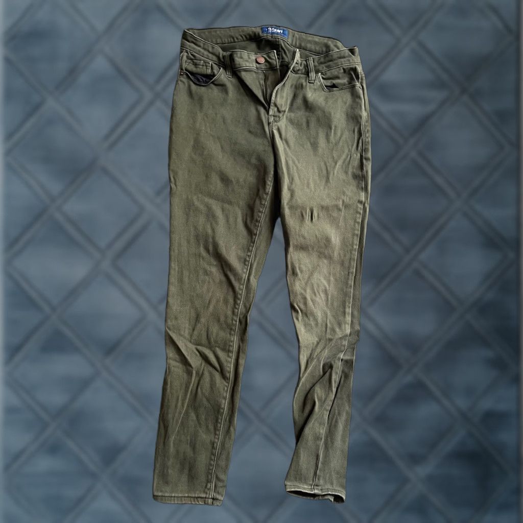 Old Navy Old Navy Jeans Womens Size 8P Mid Rise Rockstar Skinny Green Denim Cotton Spandex Slim Petites 26.5 in Inseam Jeans Size 30" / US 8 / IT 44 - 1 Thumbnail