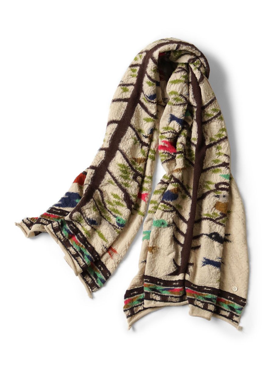 Kapital Kapital wool BIRD TREE scarf Size ONE SIZE - 1 Thumbnail