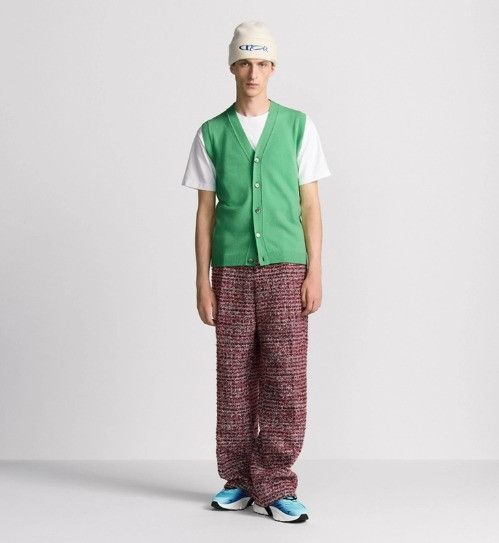 Dior o1w1db11025 513M203 Wool & Cashmere Sweater Vest in Green Size US M / EU 48-50 / 2 - 4 Thumbnail