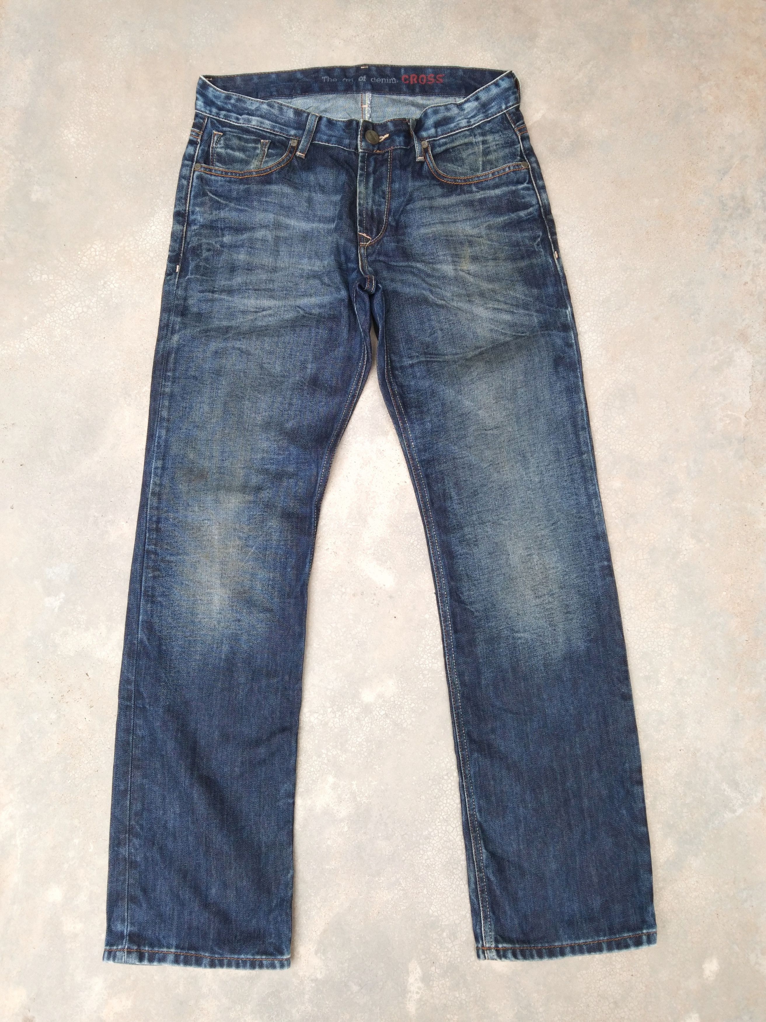 Jean Cross Jeanswear Straight Leg Blue Wash Denim 31x32 Size US 31 - 1 Thumbnail