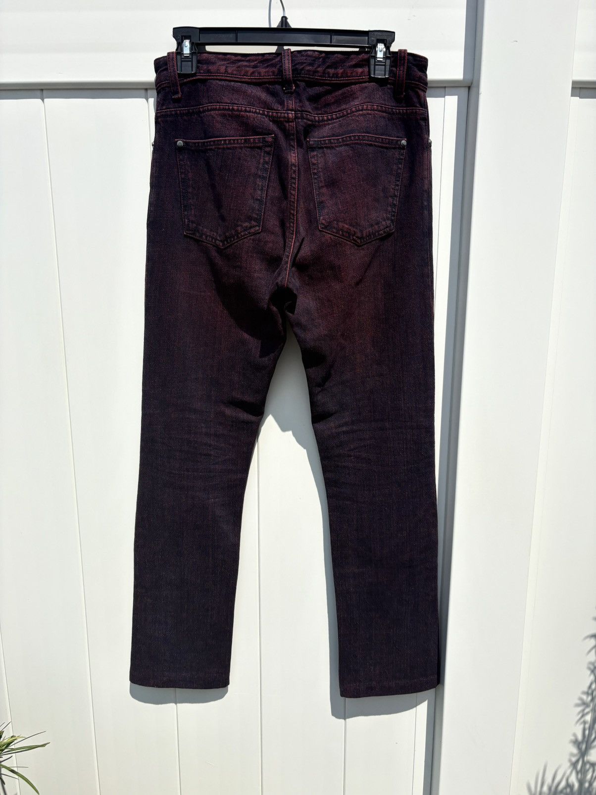 Balenciaga Super Rare Balenciaga 2012 Red Washed Denim Size US 29 - 15 Thumbnail