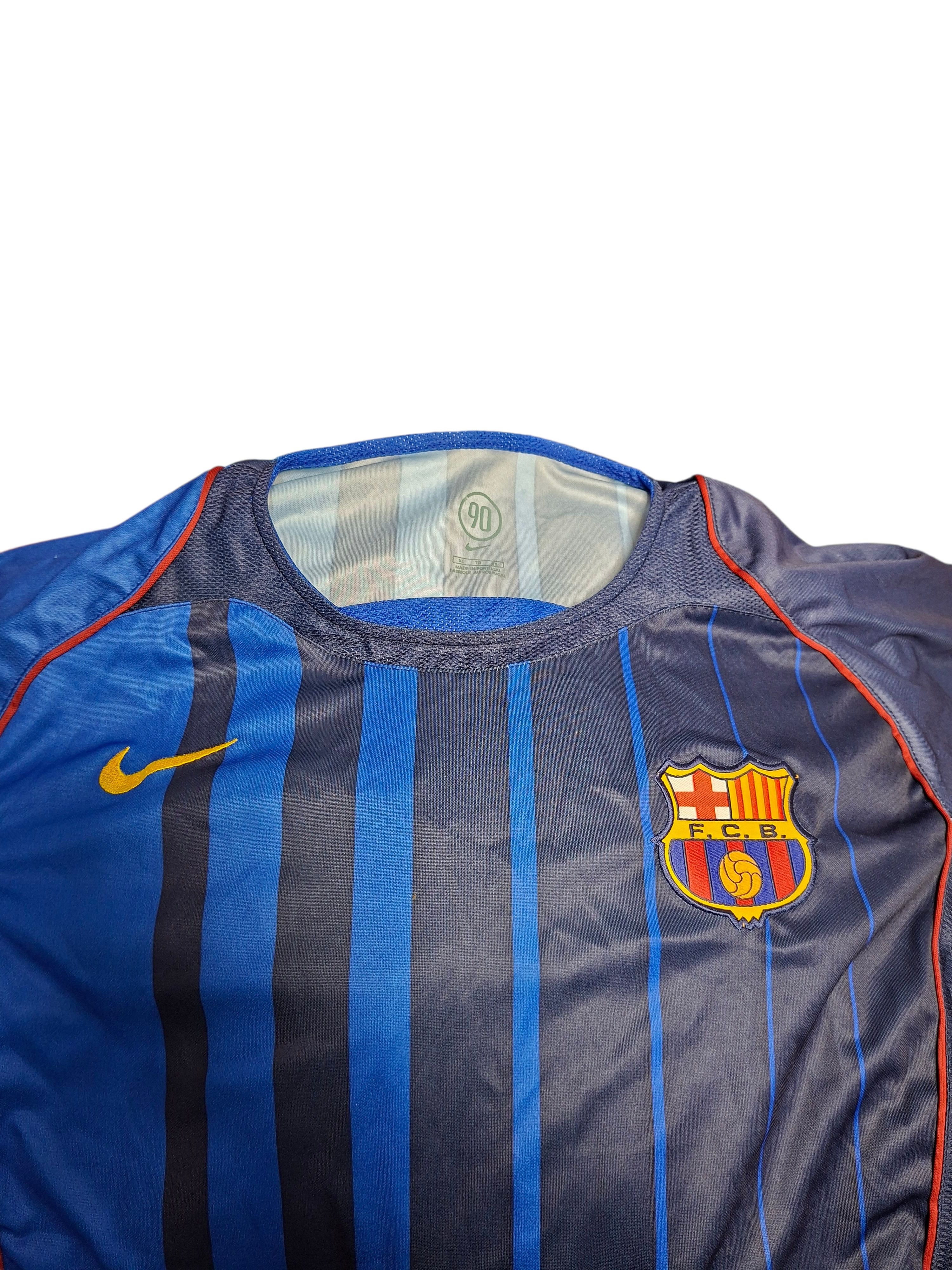 Nike FC BARCELONA NIKE TOTAL 90 VINTAGE 2004/2005 SOCCER JERSEY Size US XL / EU 56 / 4 - 2 Thumbnail