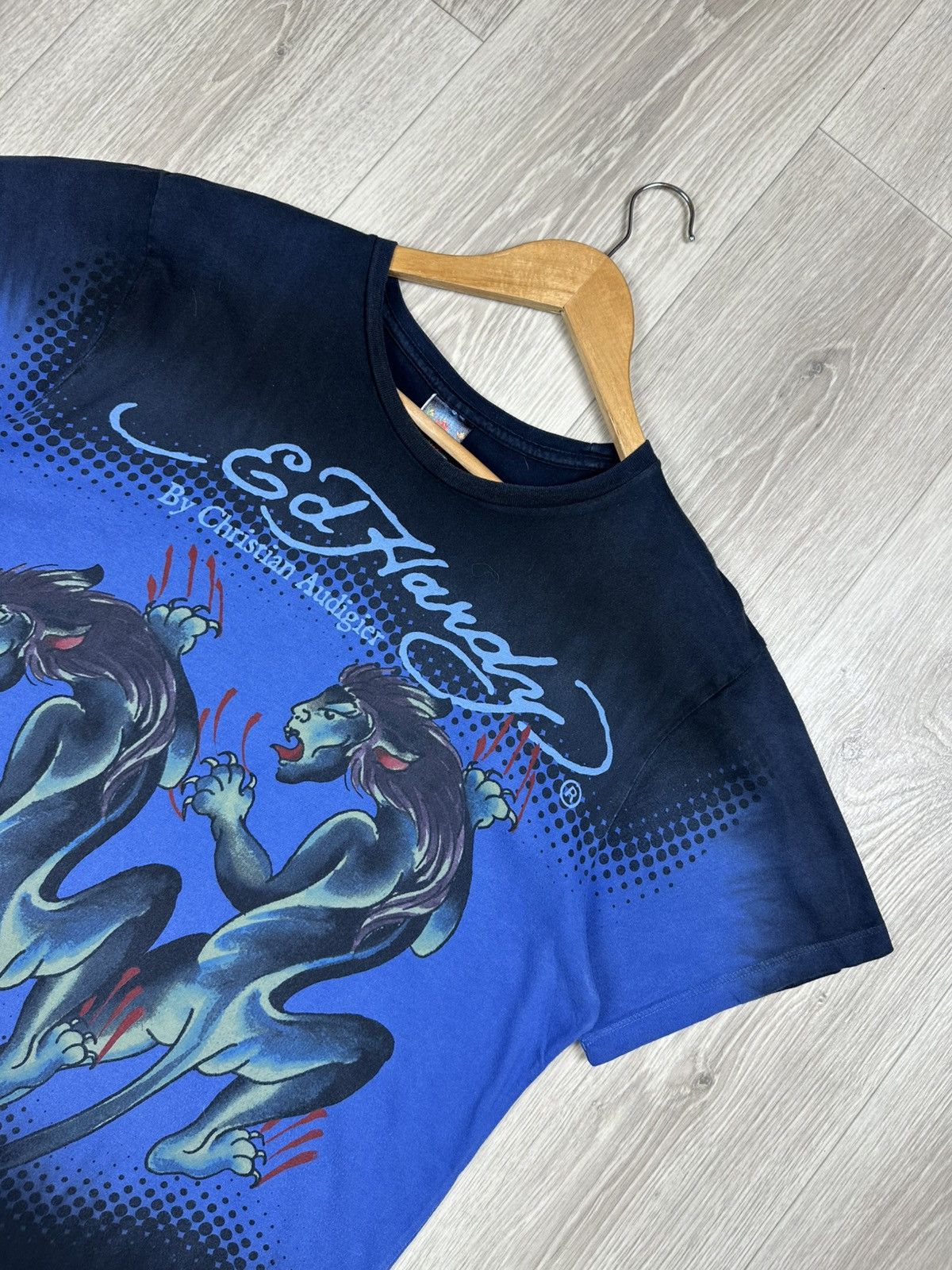 Ed Hardy Vintage Ed Hardy by Christian Audigier Big Logo Lion Rare Size US XL / EU 56 / 4 - 3 Thumbnail
