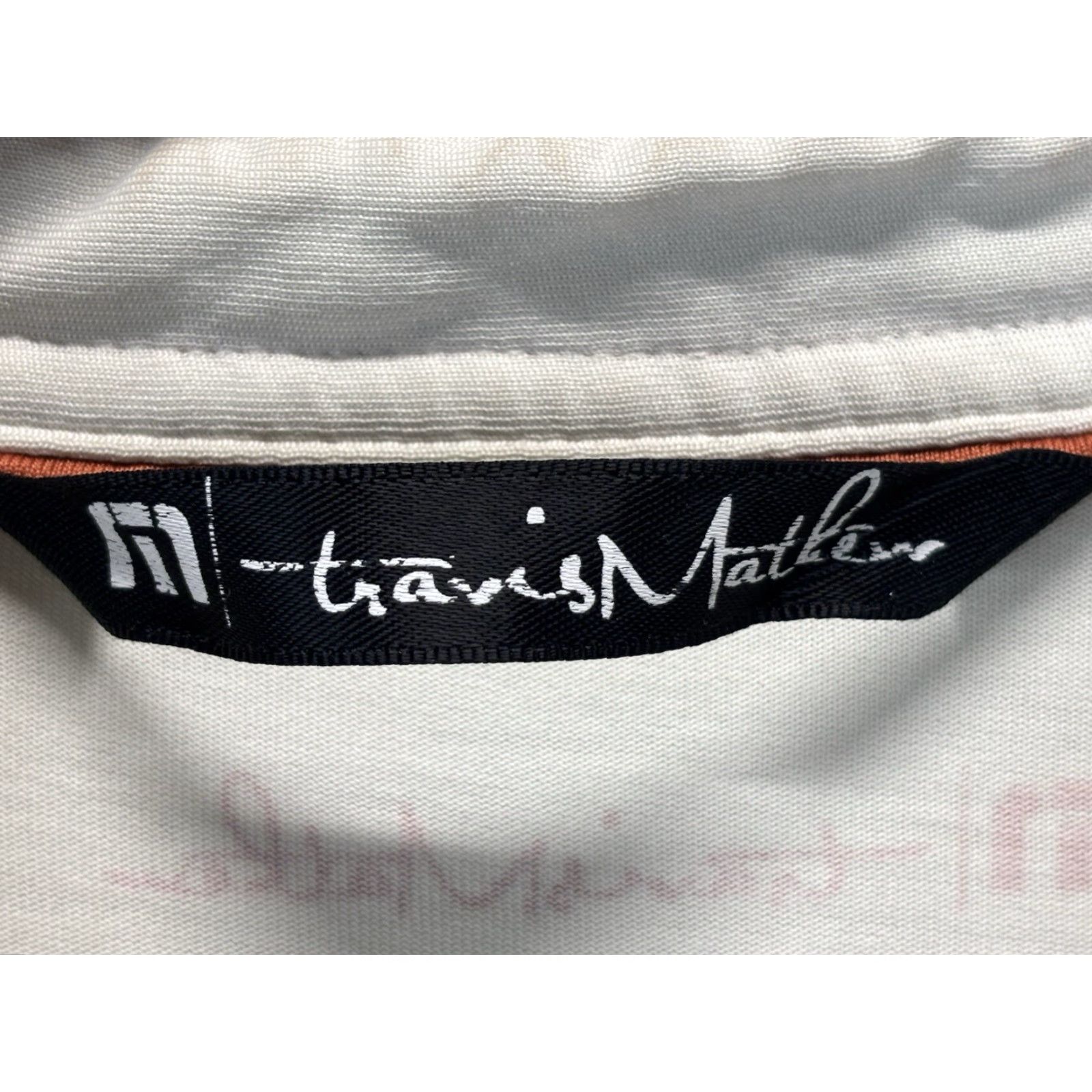 TravisMathew Travis Mathew Golf Polo Shirt 2XL Beige Stripes Cotton Blend Mens Size US XXL / EU 58 / 5 - 4 Thumbnail