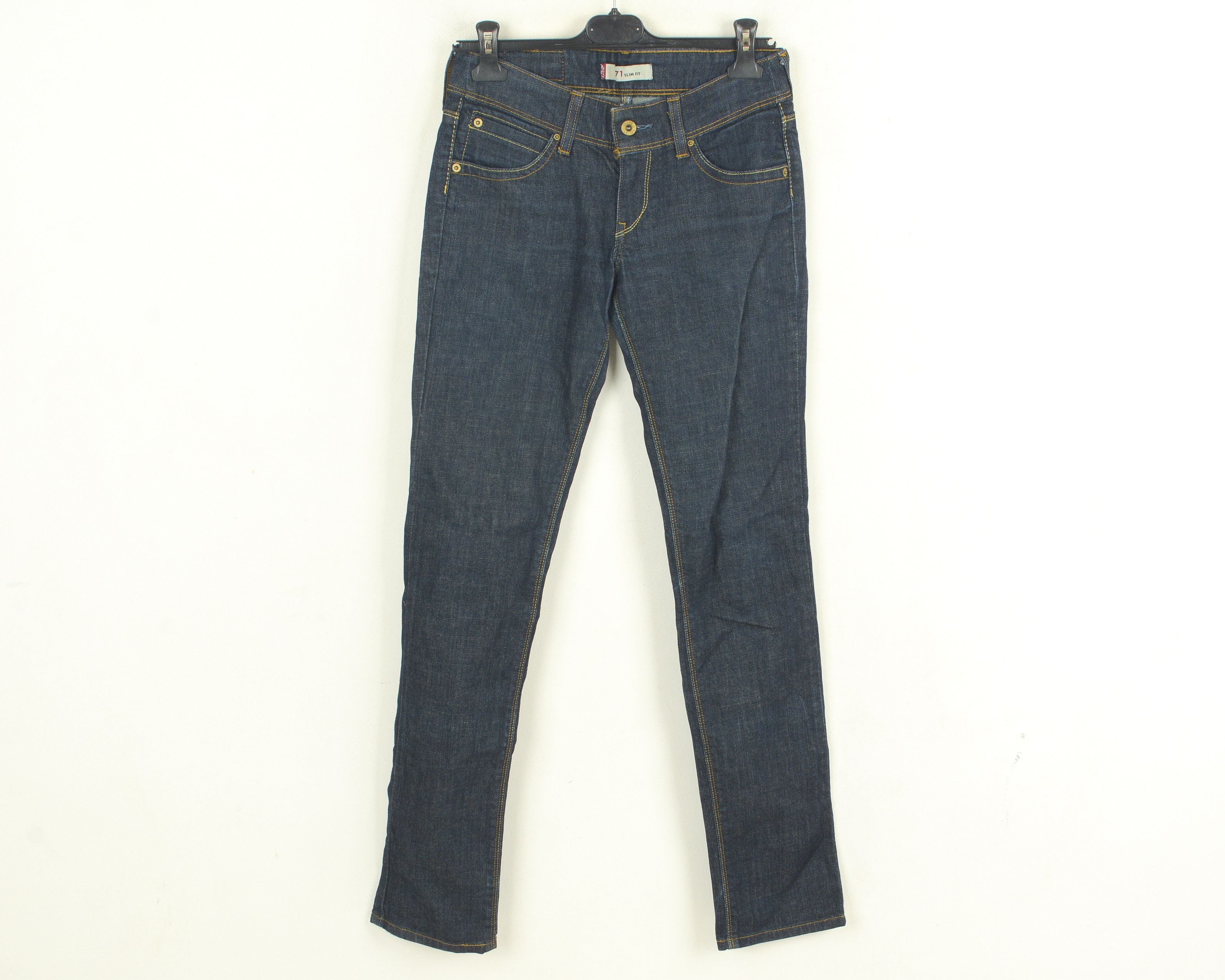 Levi's STRAUSS 571 Slim Fit Women W28 L32 Navy Low Rise Jeans Size 28" / US 6 / IT 42 - 1 Thumbnail