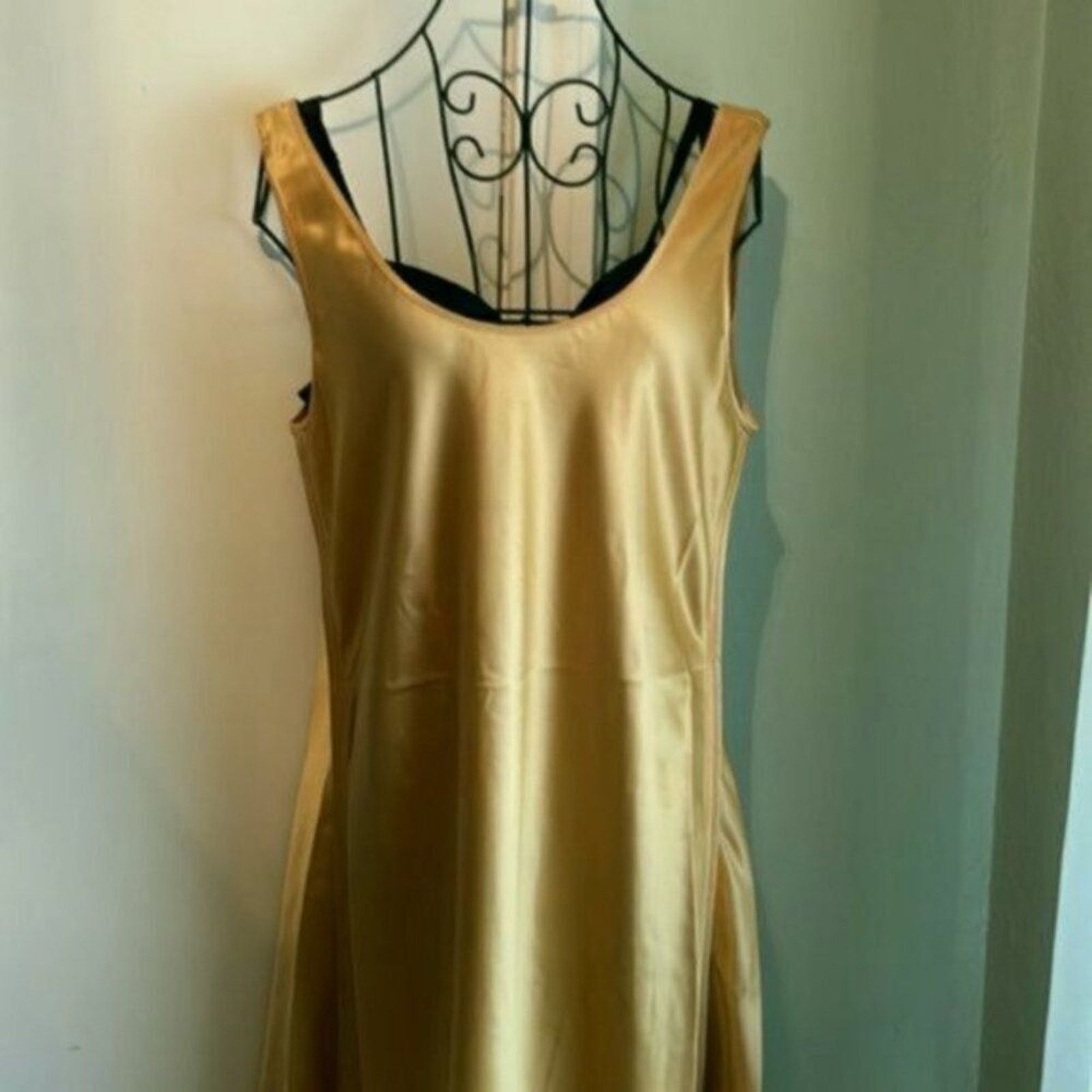Acne Studios Acne Studios Satin slip dress Gold US 10 Size L / US 10 / IT 46 - 3 Thumbnail