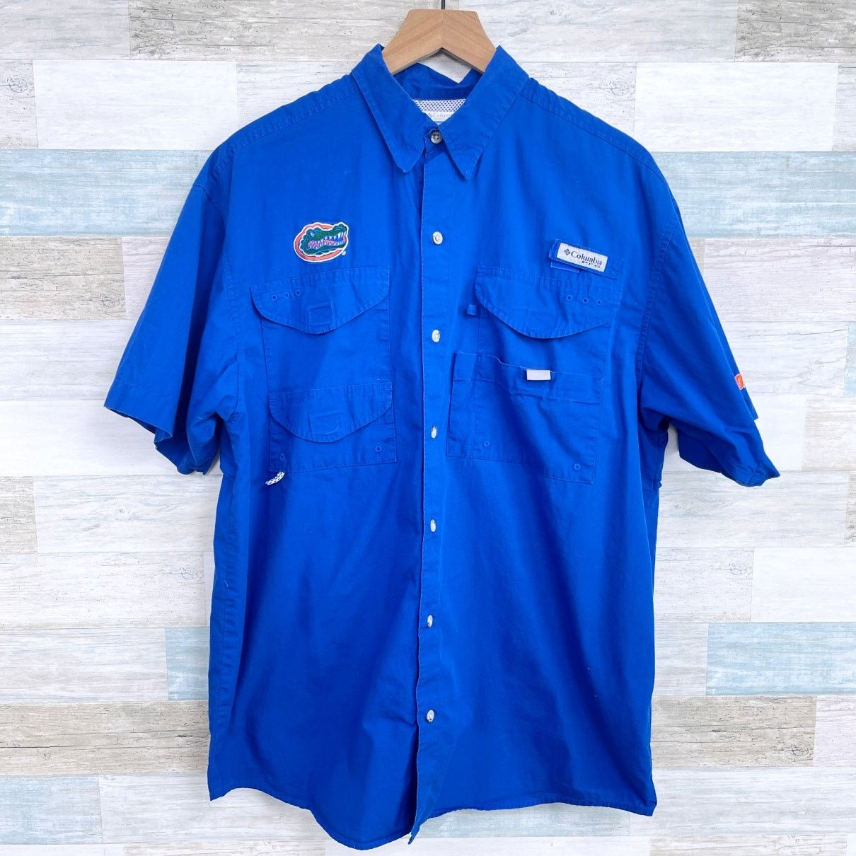 Columbia Florida Gators Columbia PFG Bonehead Shirt Blue Short Mens M Size US M / EU 48-50 / 2 - 1 Thumbnail