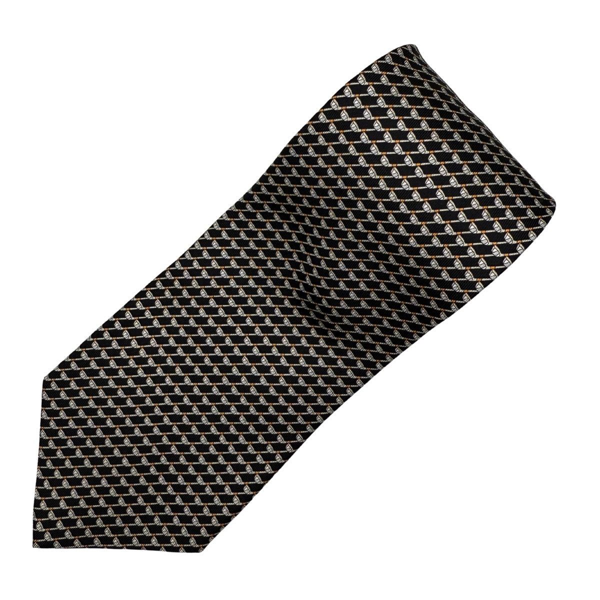 Salvatore Ferragamo Salvatore Ferragamo Silk Tie, Black, Made in Italy, Like New Size ONE SIZE - 2 Thumbnail