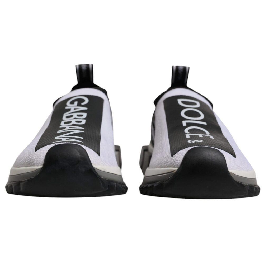 Dolce & Gabbana Dolce & Gabbana White Black Slip On Sorrento Sneakers Shoes Size US 7 / IT 37 - 4 Thumbnail