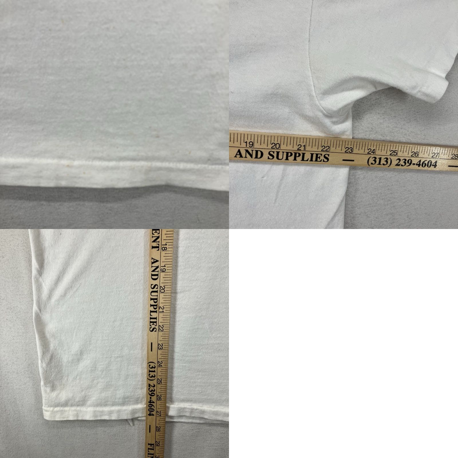 Anvil VINTAGE Lion Portrait Shirt Mens L White 90s Anvil HUMAN I TEE Single Stitch Crew Neck Short Sleeve Cotton Logo T-Shirt Size US L / EU 52-54 / 3 - 10 Thumbnail