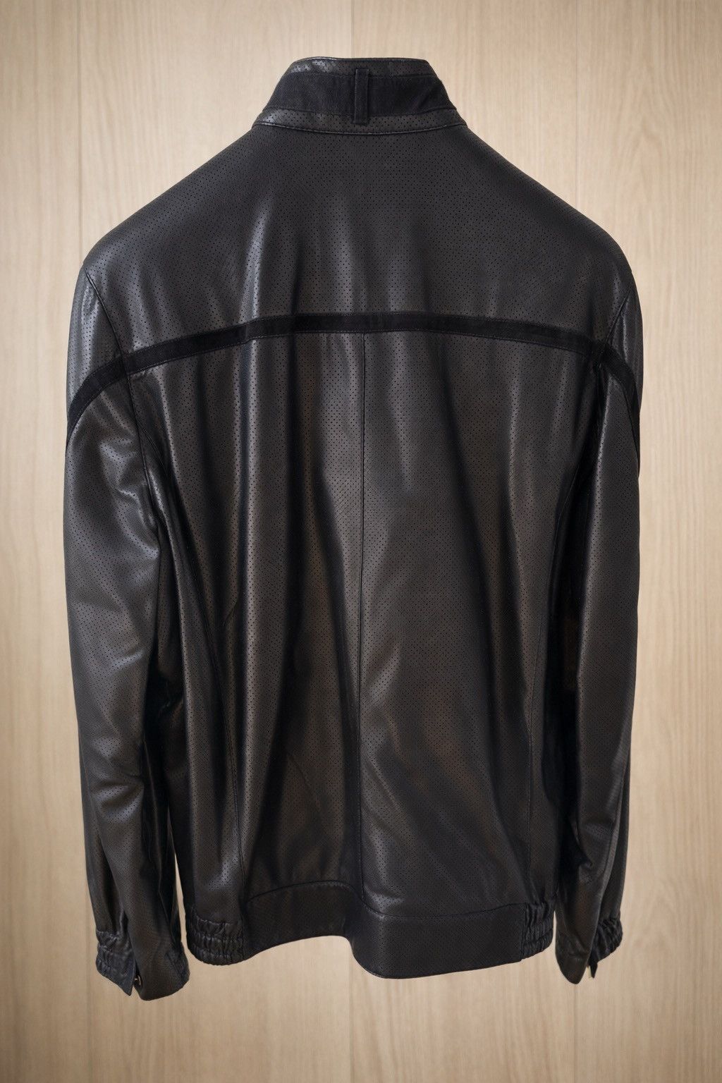Hettabretz Hettabretz Uomo Perforated Leather Jacket IT50 Size US M / EU 48-50 / 2 - 2 Thumbnail