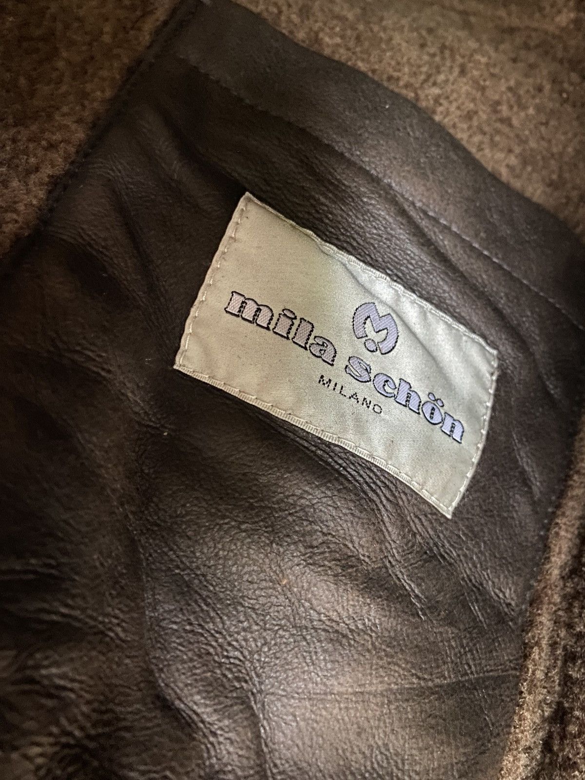 Mila Schon Mila Schön Milano Vintage Brown Shearling Leather Coat Size US L / EU 52-54 / 3 - 9 Thumbnail