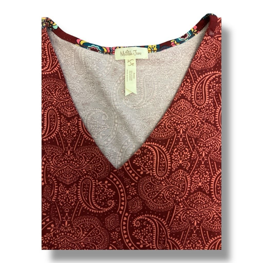 Other Matilda Jane Arianna Paisley Tie Waist Midi Dress Size Large Size US L / EU 52-54 / 3 - 3 Thumbnail