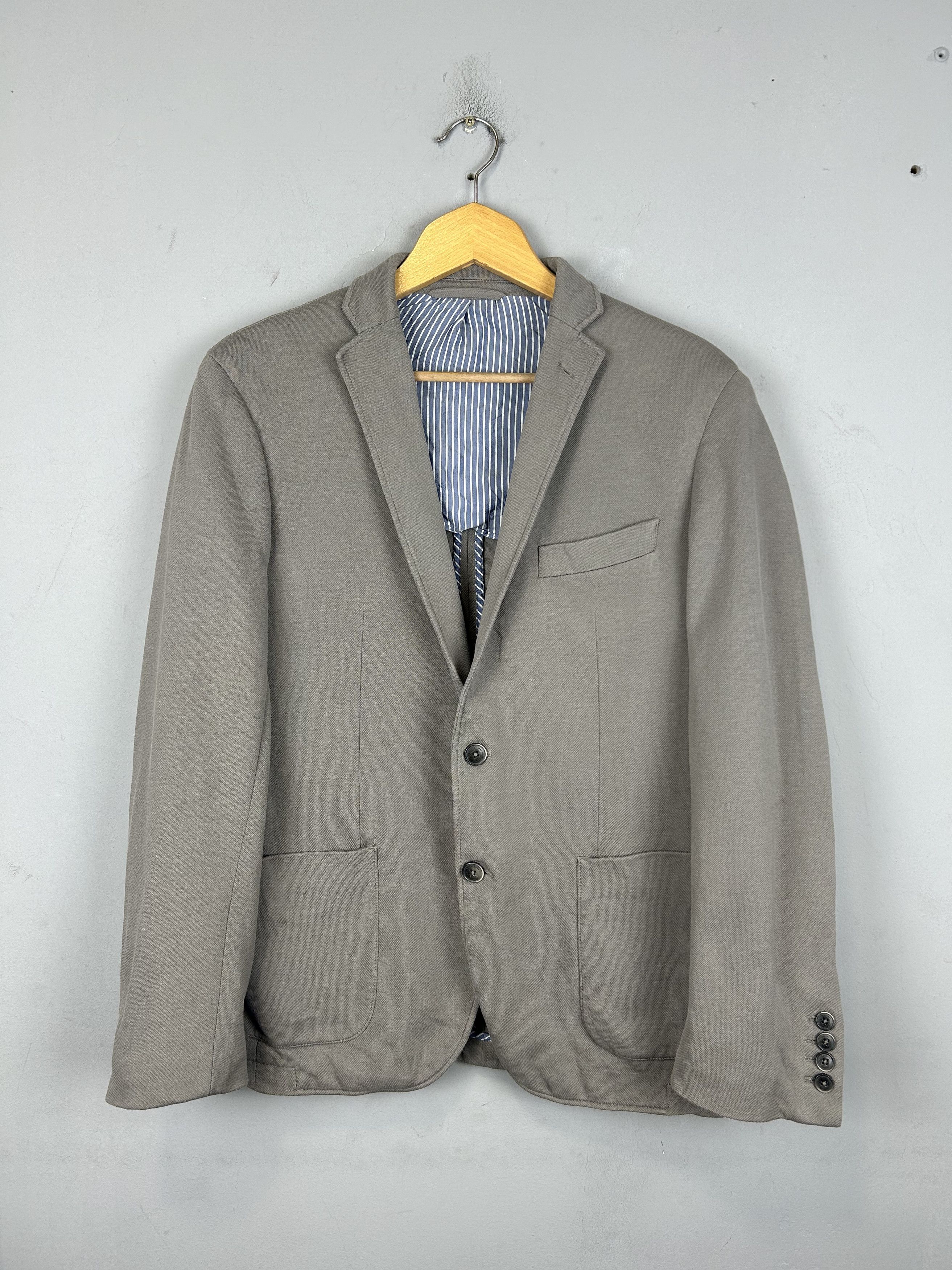 Hackett Hackett Piquet Blazer London Jacket 945 Grey Men's 42L Size Size 42L - 3 Thumbnail