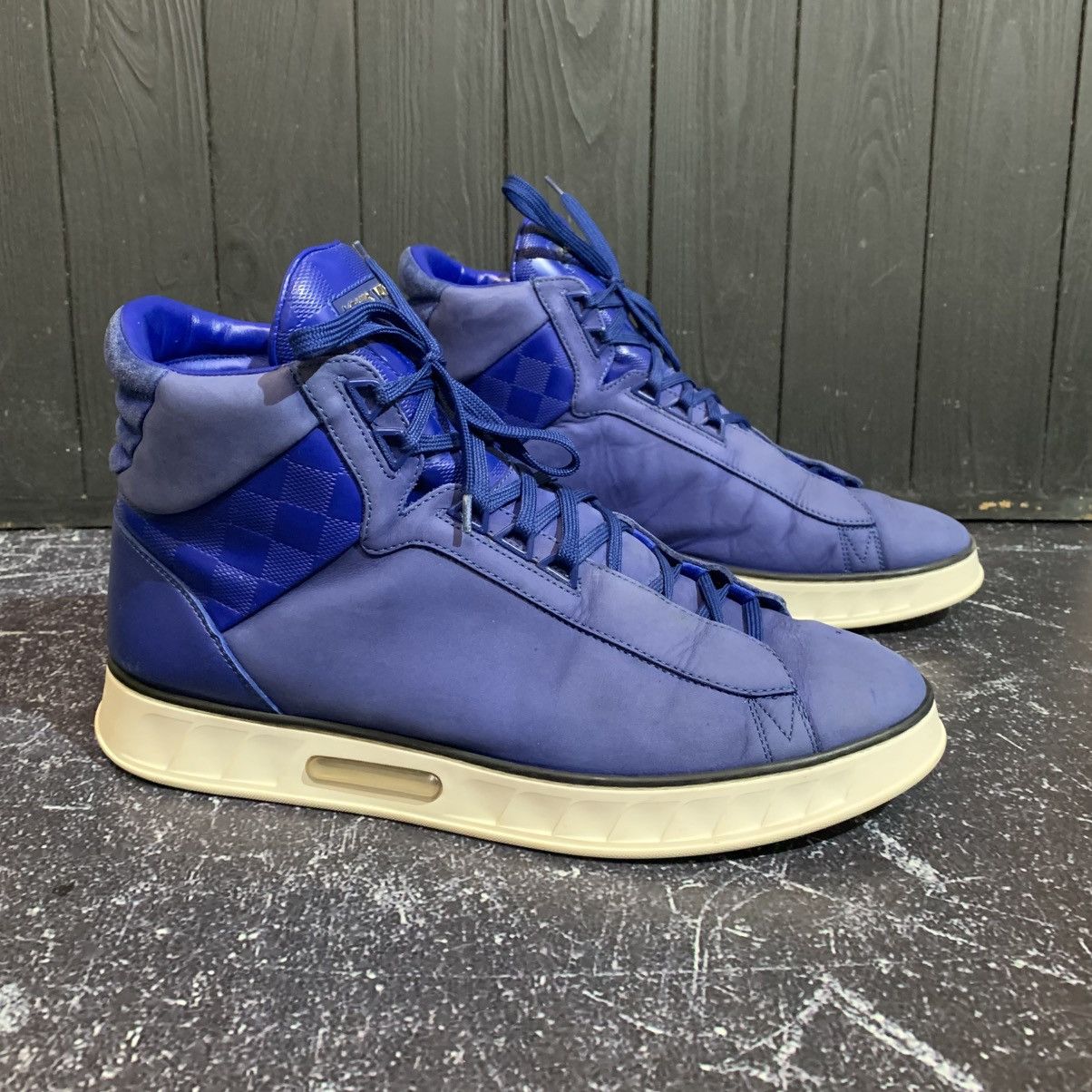 Louis Vuitton Louis Vuitton Blue Nubuck Leather Sneakers Size 8.5 Size US 8.5 / EU 41-42 - 3 Thumbnail