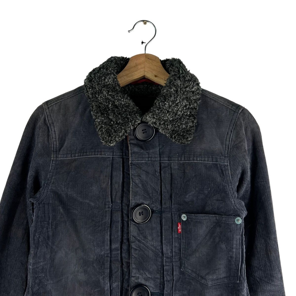 Japanese Brand 🔥VINTAGE TRUCKER DENIM JACKET LEVI’S MINK FUR LINING Size M / US 6-8 / IT 42-44 - 2 Thumbnail
