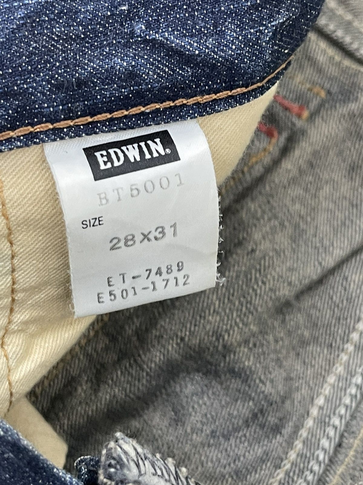 Edwin Flare Jeans Edwin Japan Distress Low Rise Boot Cut 7🟦0 Size US 31 - 21 Thumbnail