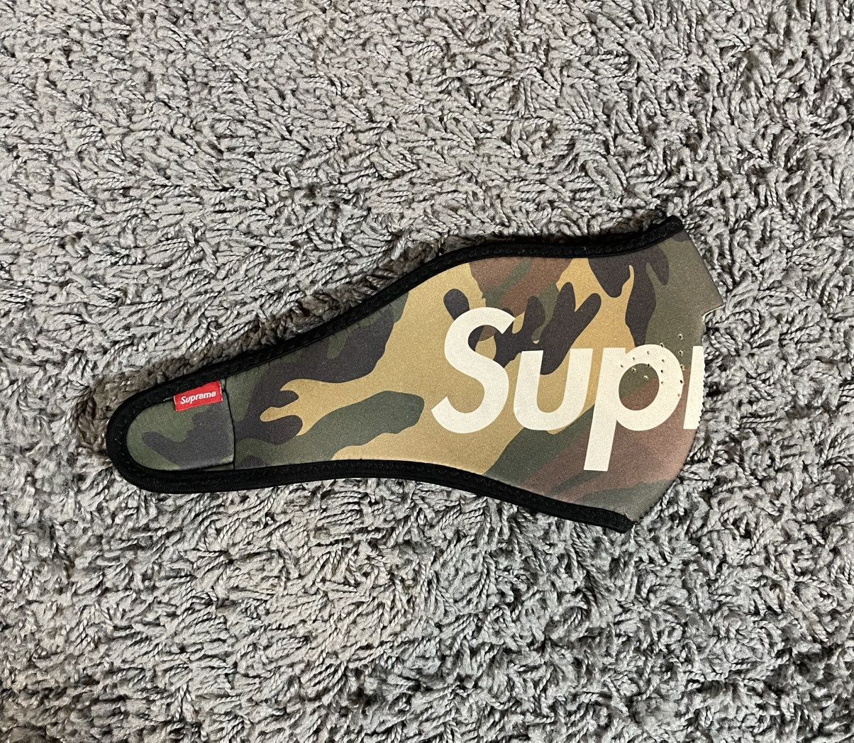 Supreme 2014FW Supreme Neoprene Face Mask Woodland Camo Green Size ONE SIZE - 1 Thumbnail