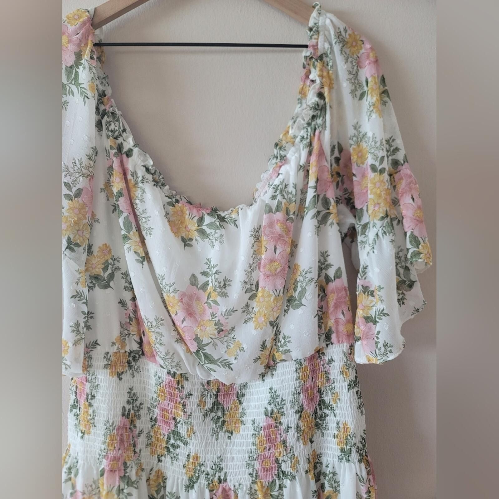 Other Premier Floral Off-Shoulder Mini Dress NWT Sz 24w Size 4XL / US 24-26 - 4 Thumbnail