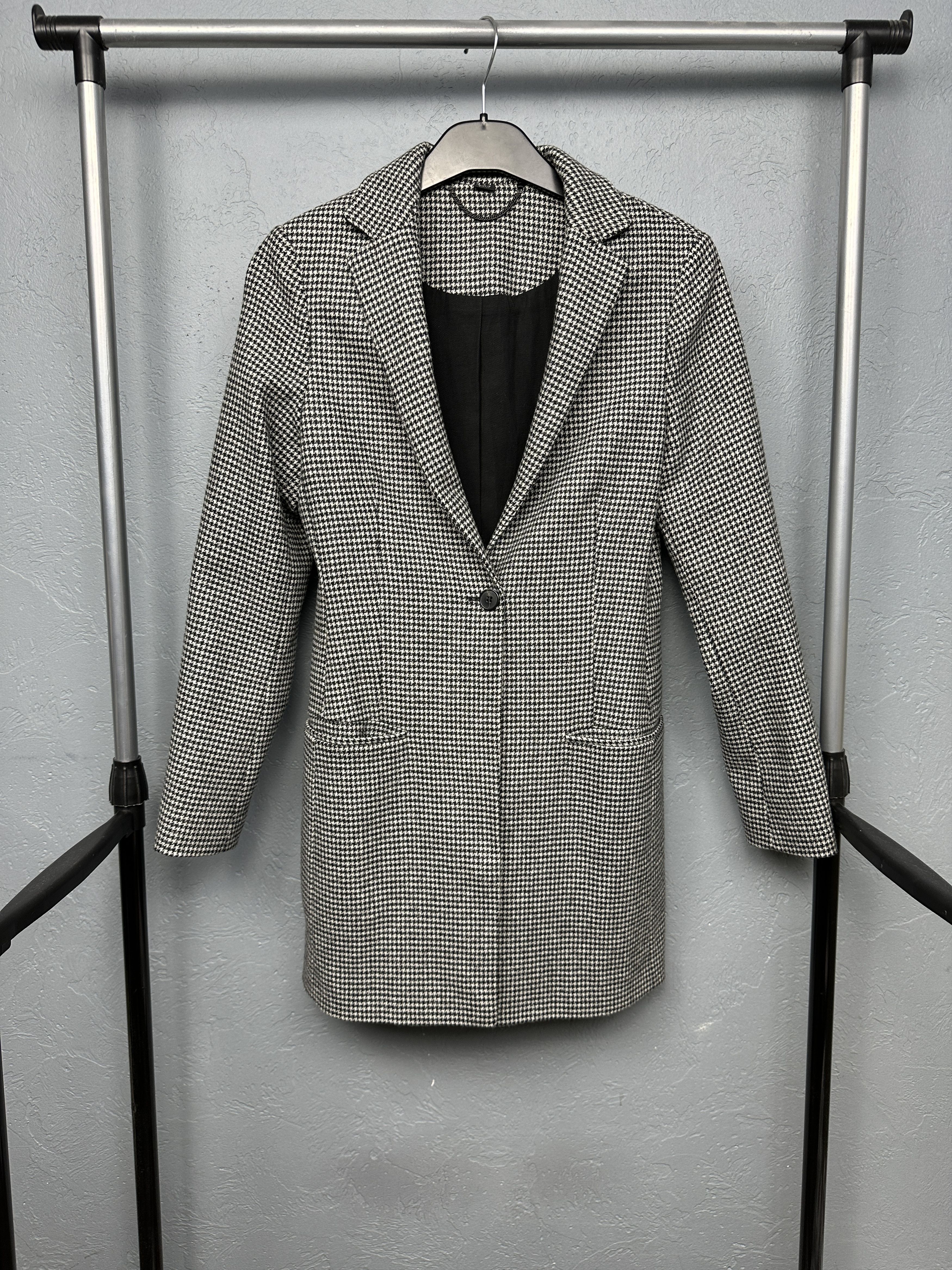 Allsaints AllSaints Leni Puppytooth Wool Coat Jacket Size XS / US 0-2 / IT 36-38 - 1 Thumbnail
