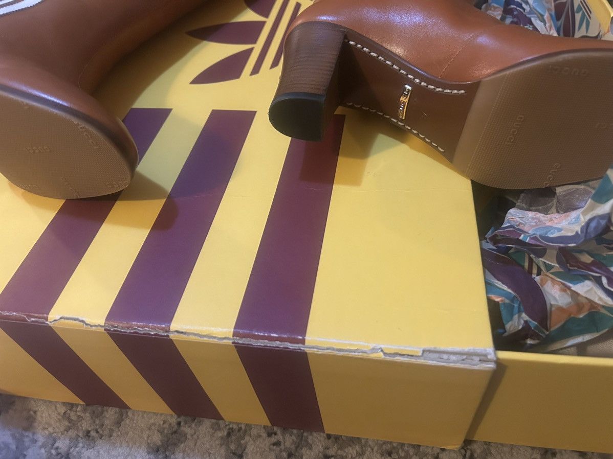 Gucci Gucci x Adidas Knee High Stripe Leather Boots Cognac size 37 Size US 7 / IT 37 - 7 Thumbnail