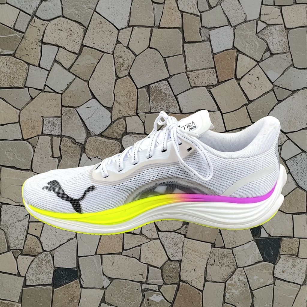 Puma Puma Velocity Nitro 3 Running Shoes White Neon Yellow Mens 10 ...