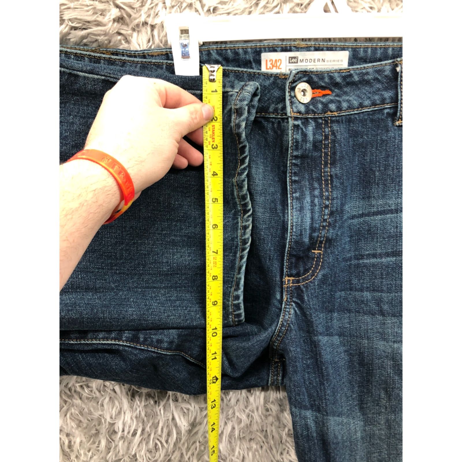 Lee Lee Modern Series Jeans Mens 40x30 Straight Leg Dark Blue Denim Size 40 Regular Size US 40 / EU 56 - 4 Thumbnail