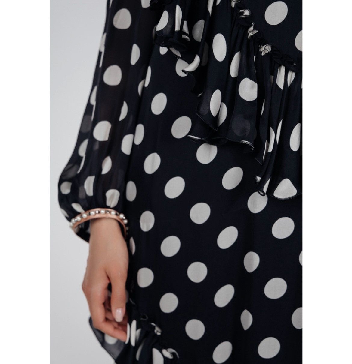 Gucci Gucci Resort 2017 Runway Sheer Polka Dot Ruffle Maxi Dress Size M / US 6-8 / IT 42-44 - 7 Thumbnail