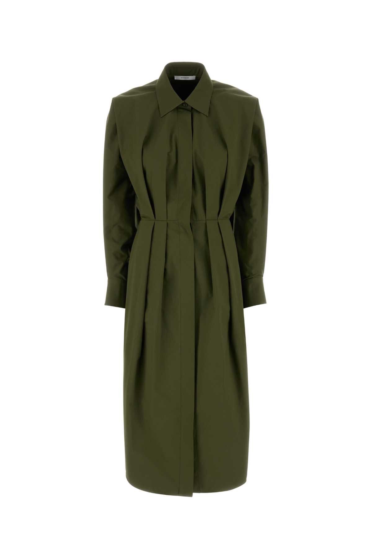 Givenchy Khaki Poplin Shirt Dress Size S / US 4 / IT 40 - 1 Thumbnail
