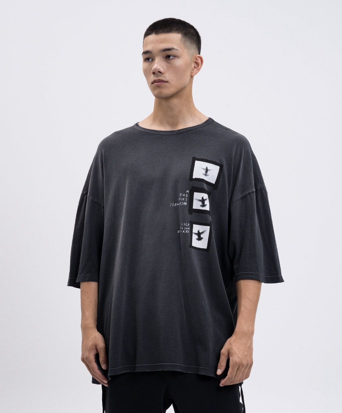 Ann Demeulemeester Ann Demeulemeester Dieter Grey Printed T-Shirt Size US L / EU 52-54 / 3 - 2 Thumbnail