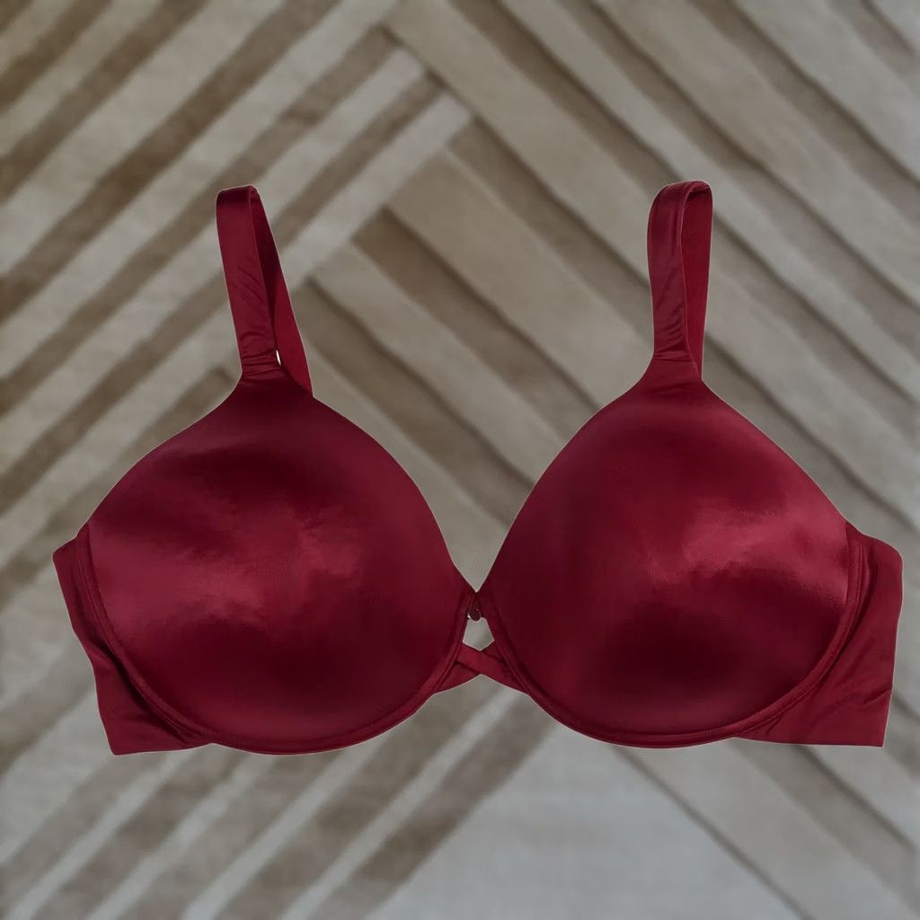 Vintage Ambrielle Everyday Full Coverage Bra 42DDD Ruby Red Underwire Smooth Padded Size ONE SIZE - 1 Thumbnail