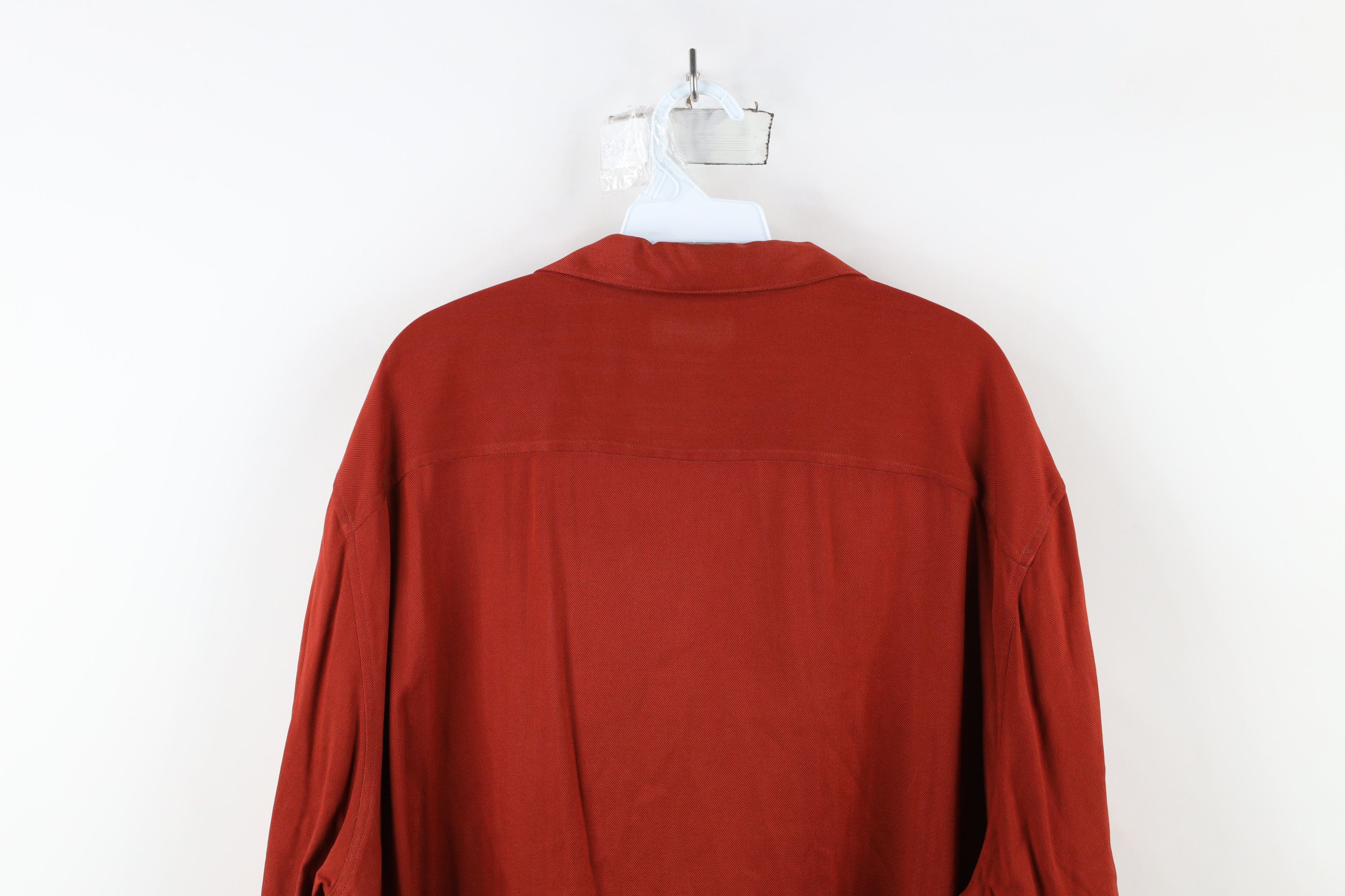 Vintage Vintage 90s Streetwear Collar Herringbone Button Shirt Size US XL / EU 56 / 4 - 9 Thumbnail
