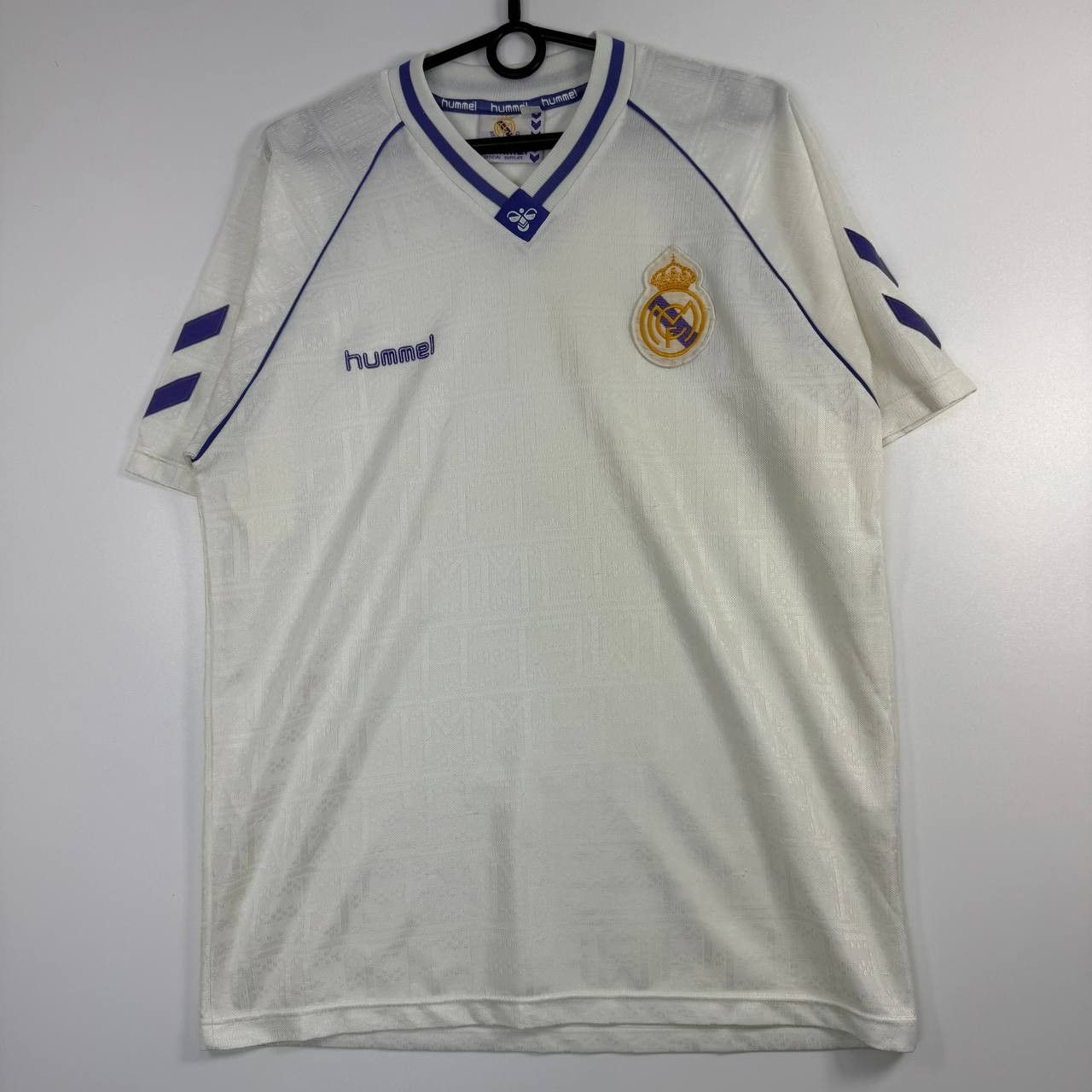 Other Hummel Real Madrid 1989-90 Home Jersey White Vintage Mens L Size US L / EU 52-54 / 3 - 1 Thumbnail