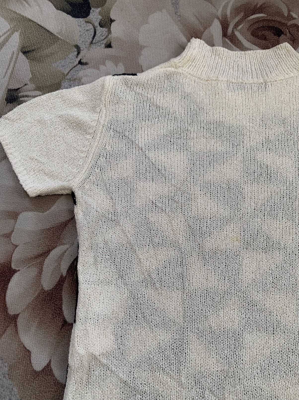 Designer Christian Aujard Paris Blink Diamond Design Knit Top Size S / US 4 / IT 40 - 9 Thumbnail