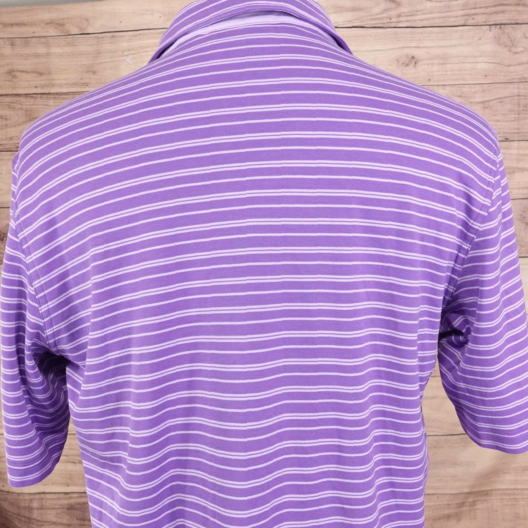 Vintage Bobby Jones Polo Shirt Men Medium Purple Striped Golf 100% Pima Cotton Casual Short Sleeve Size US M / EU 48-50 / 2 - 6 Thumbnail