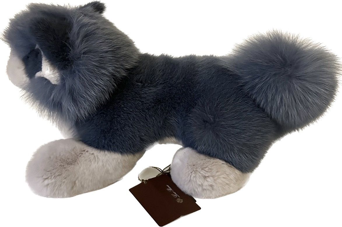 image of Loro Piana Fur Plush “ My Husky” Nib in Grey, Men's